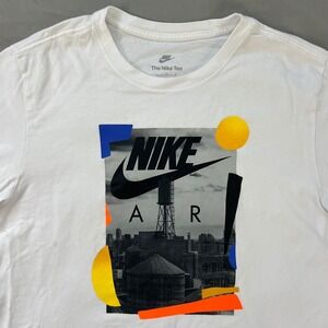 NIKE Air Graphic T Shirt Mens Size Large White NYC Water Tower Graphic Tee